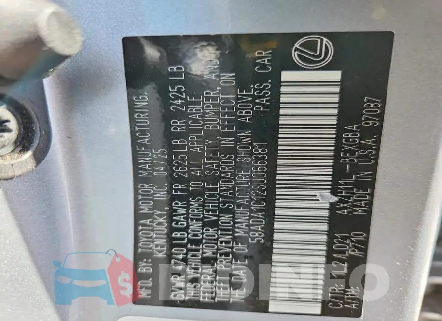 58ADA1C12SU066381 Photo# 12