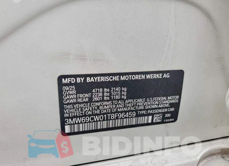 3MW69CW01T8F96459 Photo# 12