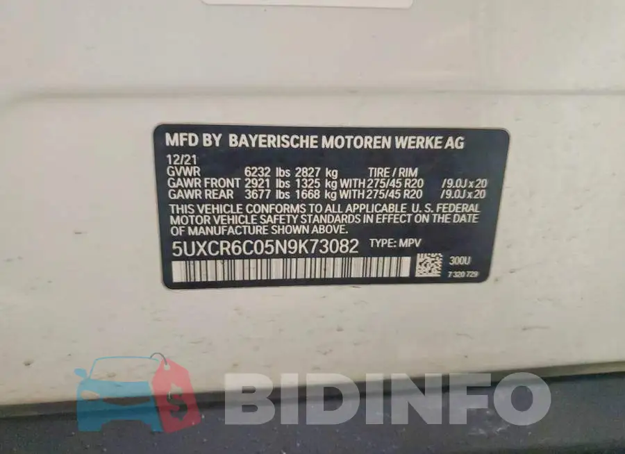 5UXCR6C05N9K73082 Photo# 13