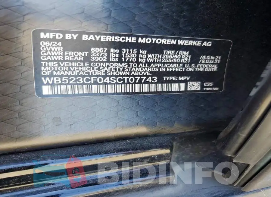WB523CF04SCT07743 Photo# 14