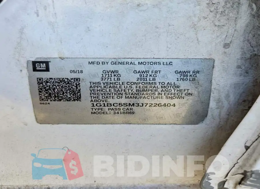 1G1BC5SM3J7226404 Photo# 12