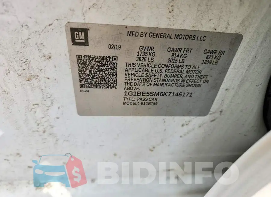 1G1BE5SM6K7146171 Photo# 12