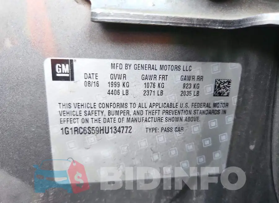 1G1RC6S59HU134772 Photo# 12