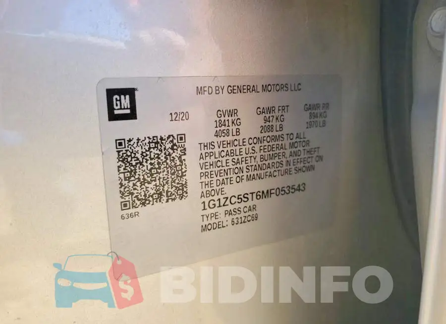 1G1ZC5ST6MF053543 Photo# 12