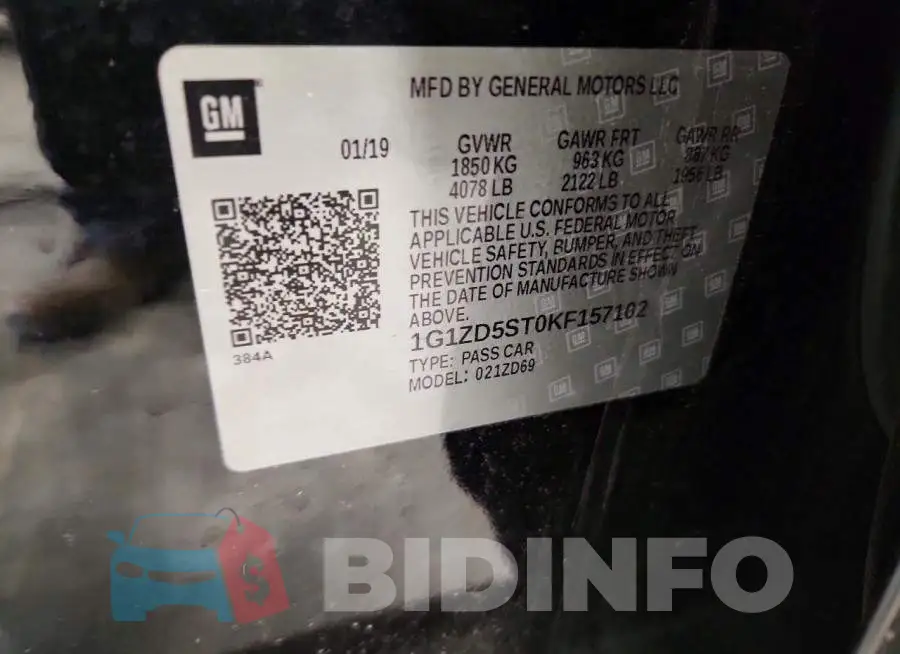1G1ZD5ST0KF157102 Photo# 13