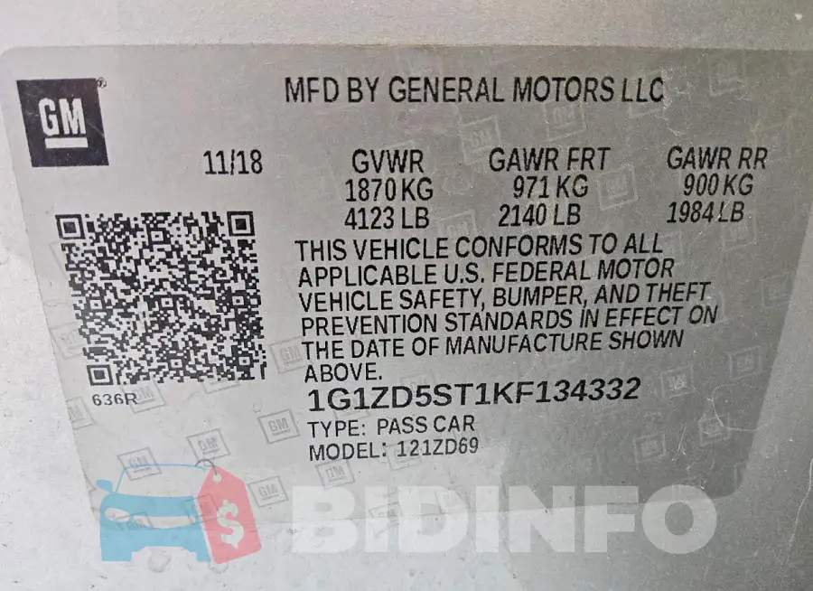 1G1ZD5ST1KF134332 Photo# 12