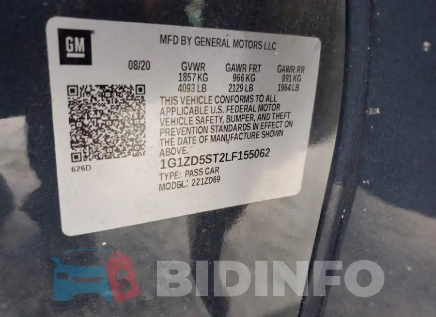 1G1ZD5ST2LF155062 Photo# 13