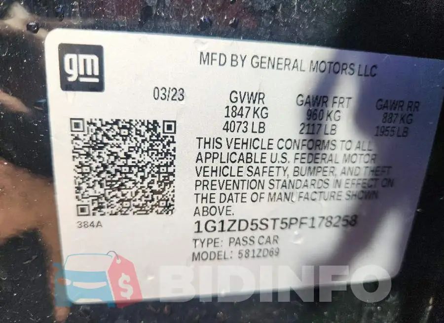 1G1ZD5ST5PF178258 Photo# 12