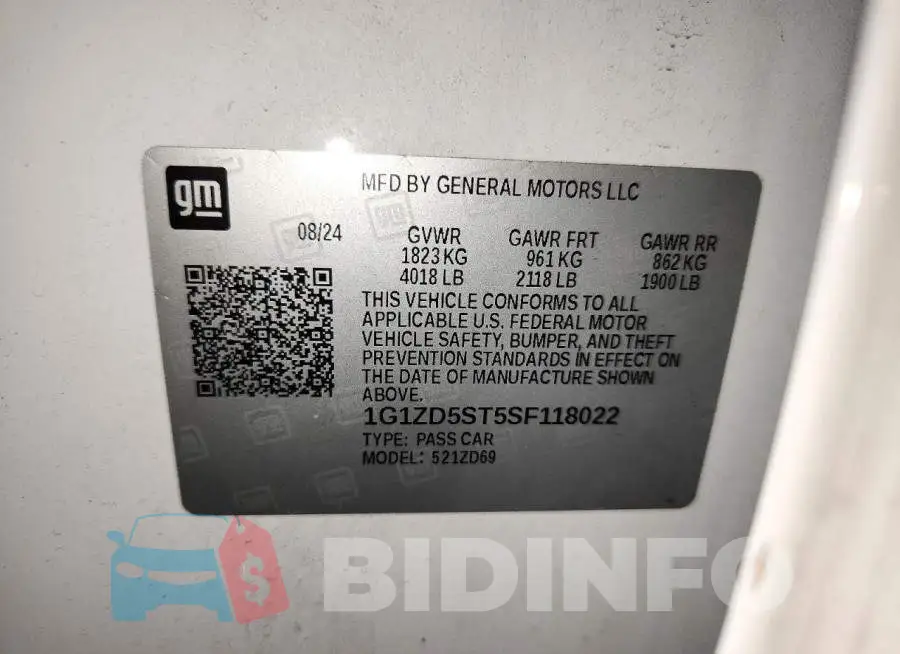 1G1ZD5ST5SF118022 Photo# 12