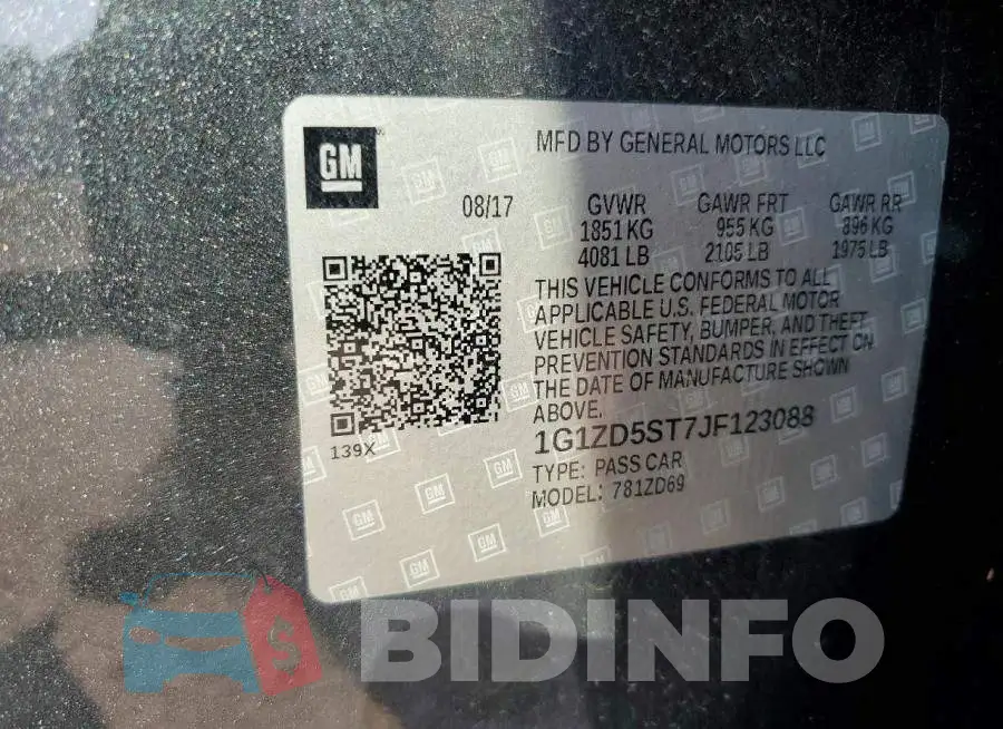 1G1ZD5ST7JF123088 Photo# 13