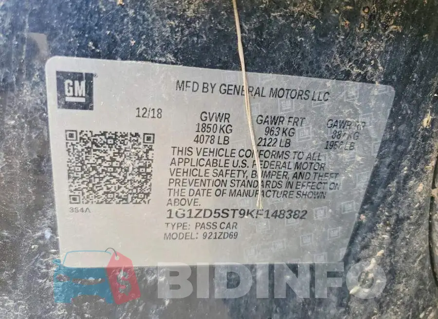 1G1ZD5ST9KF148382 Photo# 12