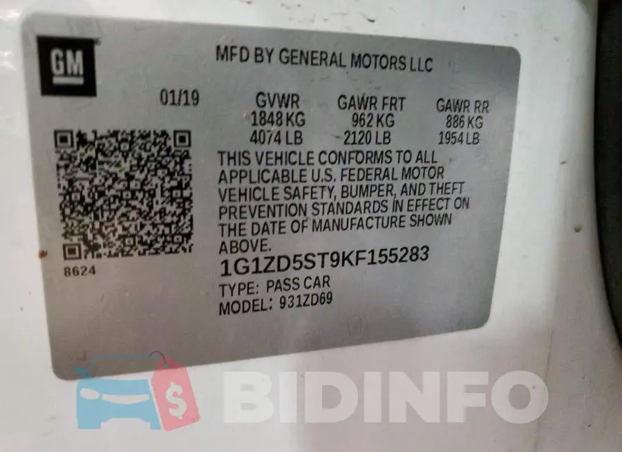 1G1ZD5ST9KF155283 Photo# 12