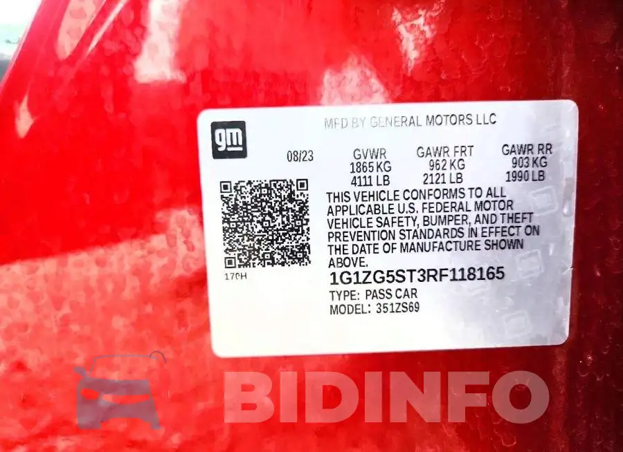 1G1ZG5ST3RF118165 Photo# 12