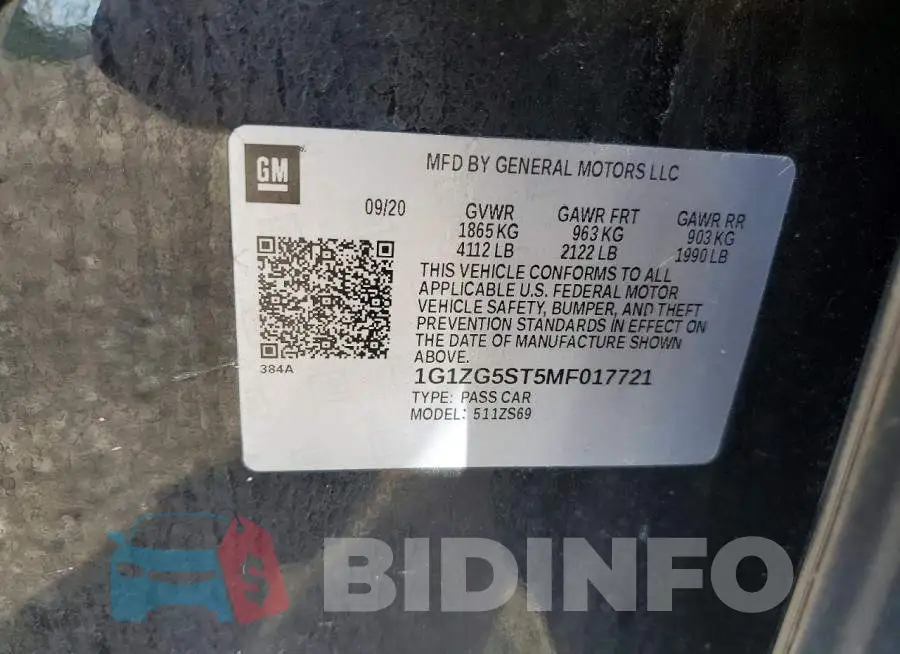 1G1ZG5ST5MF017721 Photo# 12