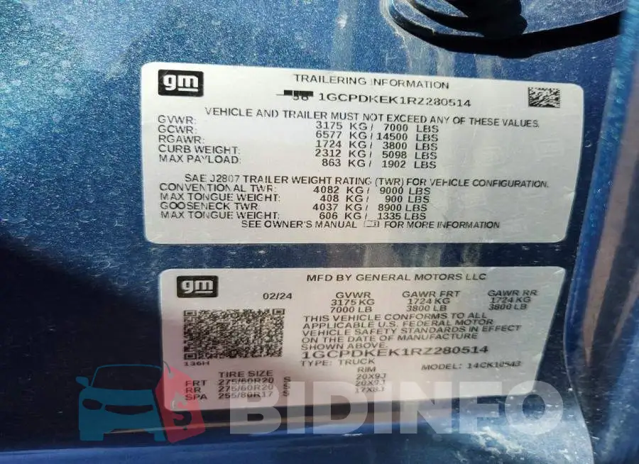 1GCPDKEK1RZ280514 Photo# 13