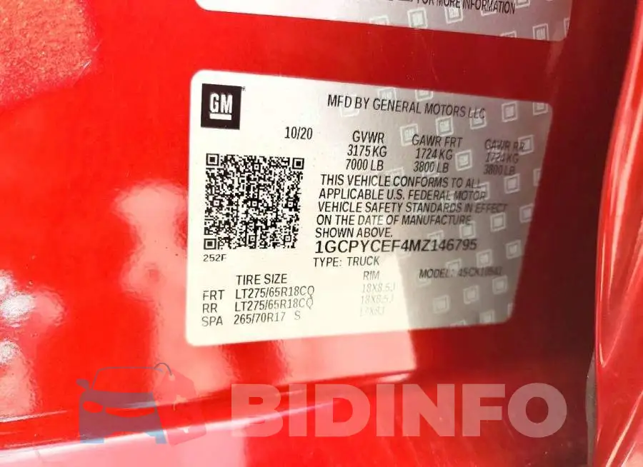 1GCPYCEF4MZ146795 Photo# 13