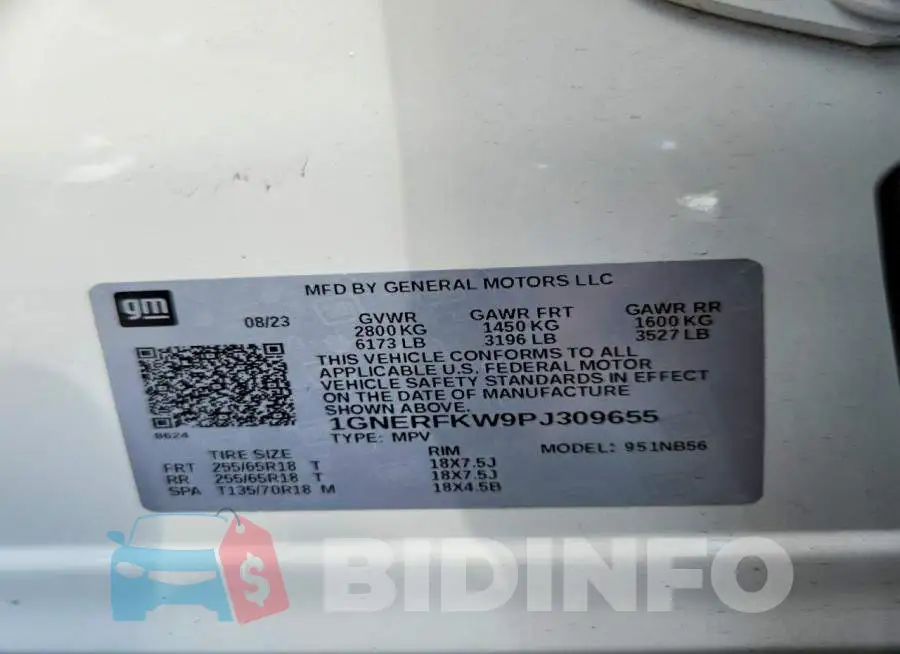 1GNERFKW9PJ309655 Photo# 13