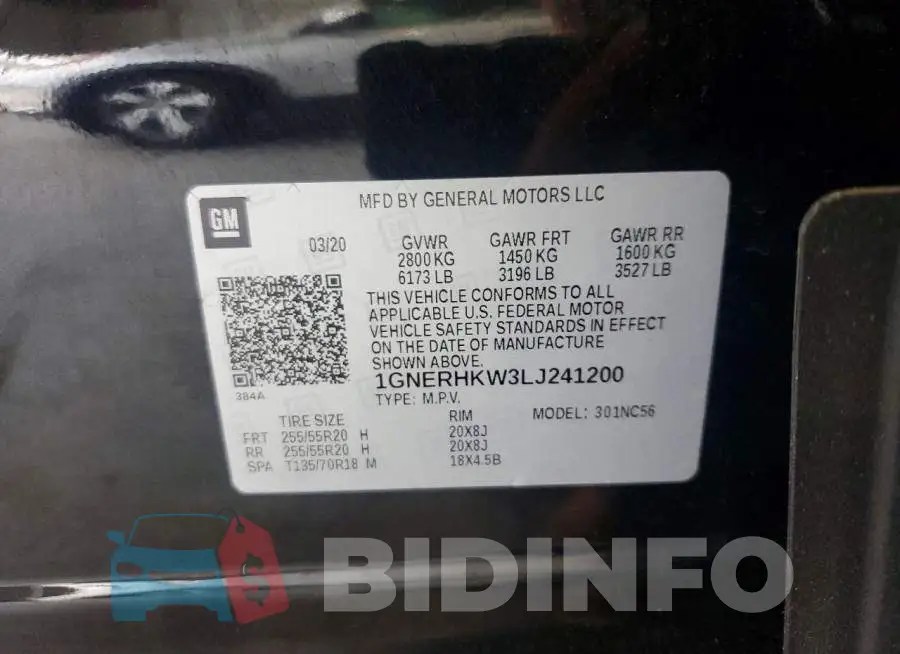 1GNERHKW3LJ241200 Photo# 13