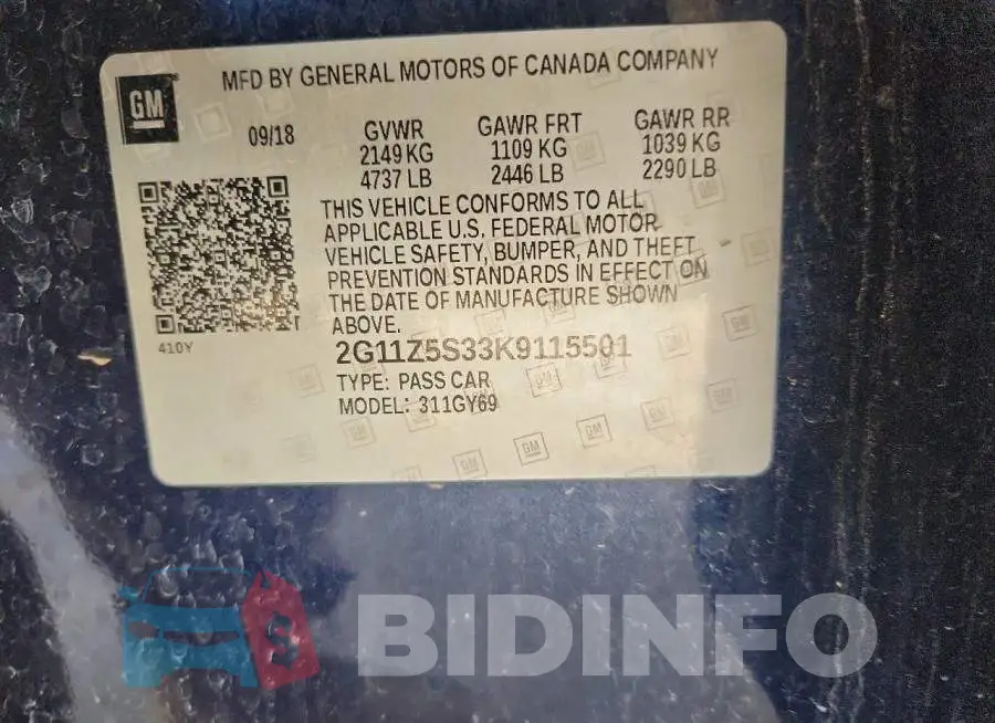 2G11Z5S33K9115501 Photo# 14