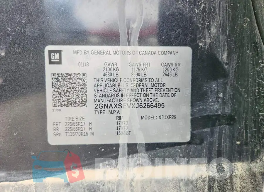 2GNAXSEVXJ6266495 Photo# 13