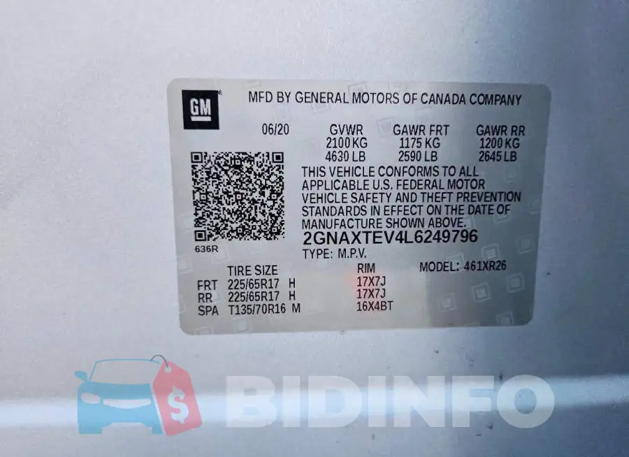 2GNAXTEV4L6249796 Photo# 13