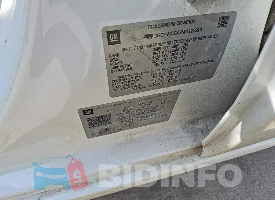 3GCPWCEK3MG122913 Photo# 12