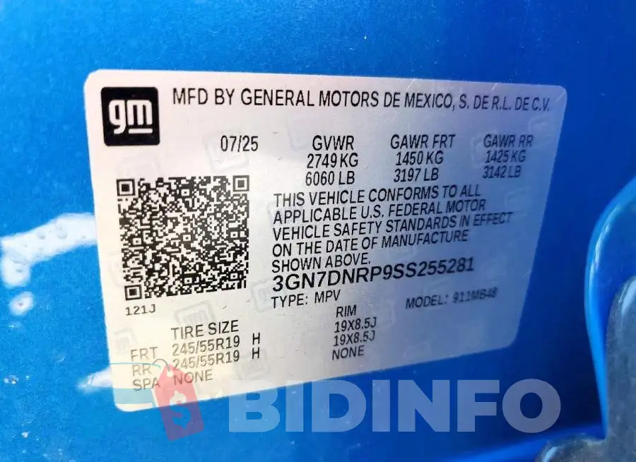 3GN7DNRP9SS255281 Photo# 13