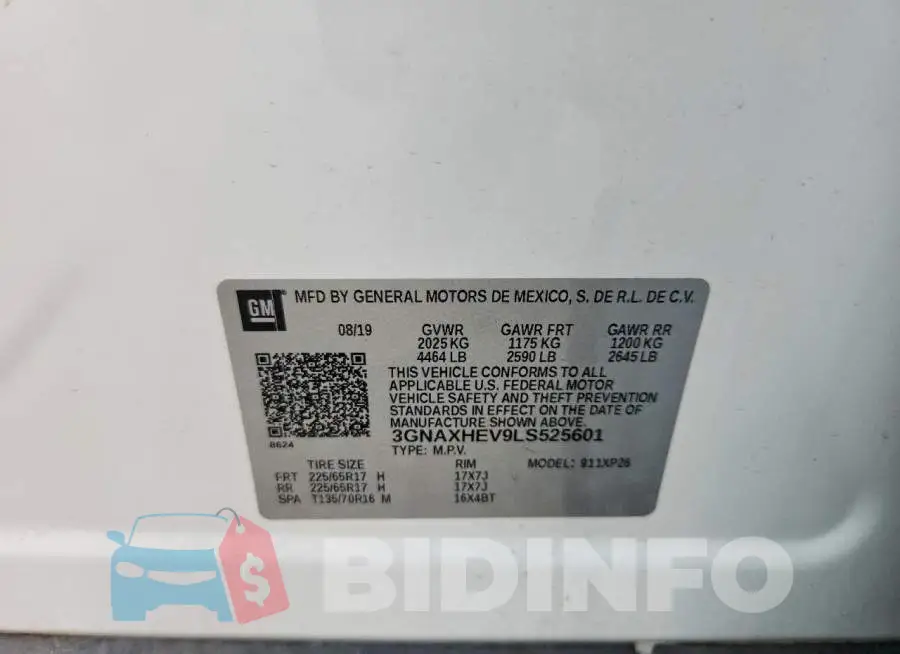3GNAXHEV9LS525601 Photo# 13