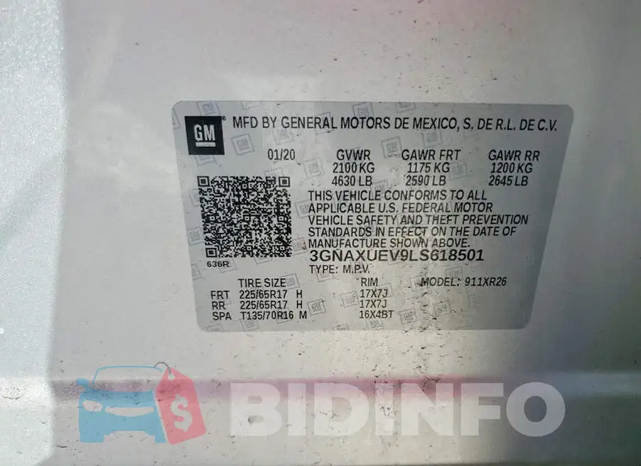 3GNAXUEV9LS618501 Photo# 13