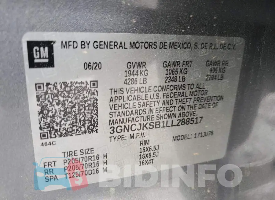 3GNCJKSB1LL288517 Photo# 13
