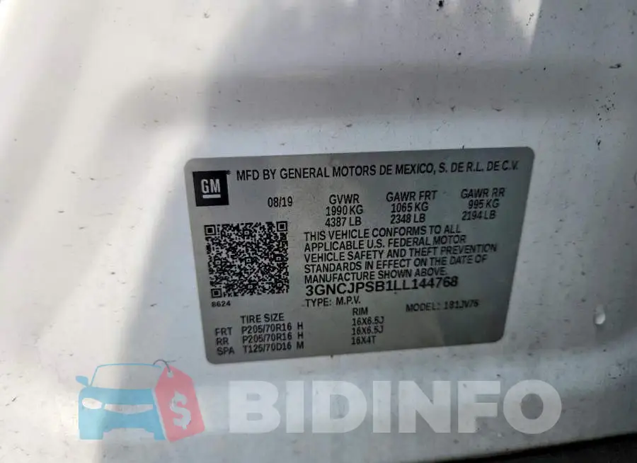 3GNCJPSB1LL144768 Photo# 12