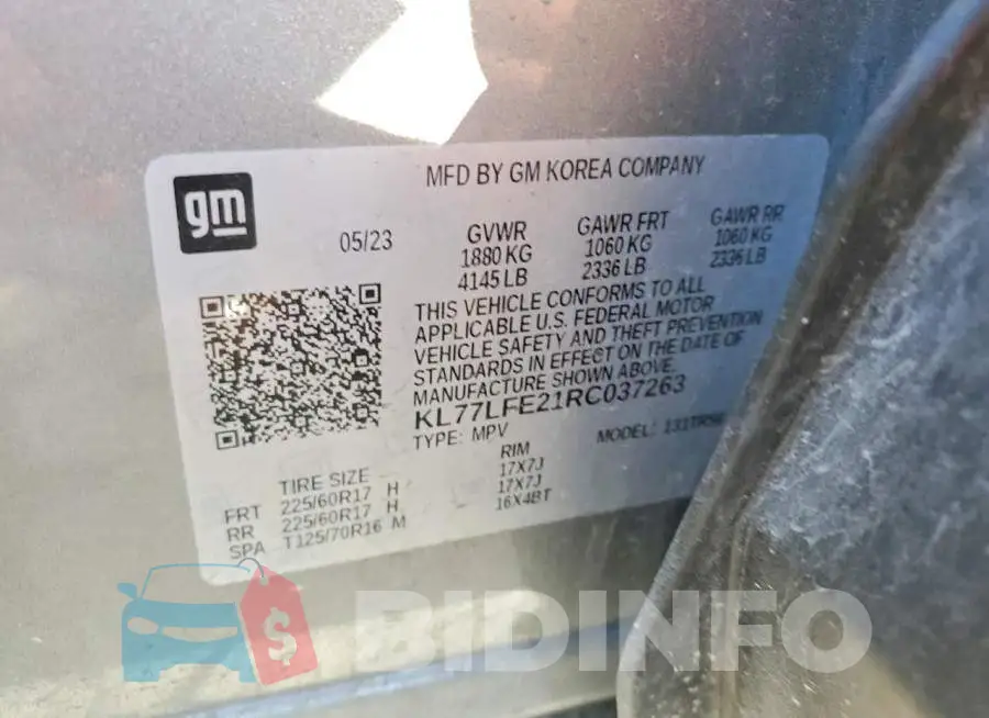 KL77LFE21RC037263 Photo# 13