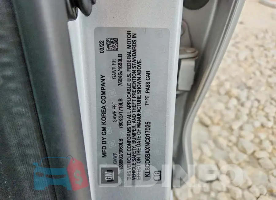 KL8CD6SAXNC017025 Photo# 12