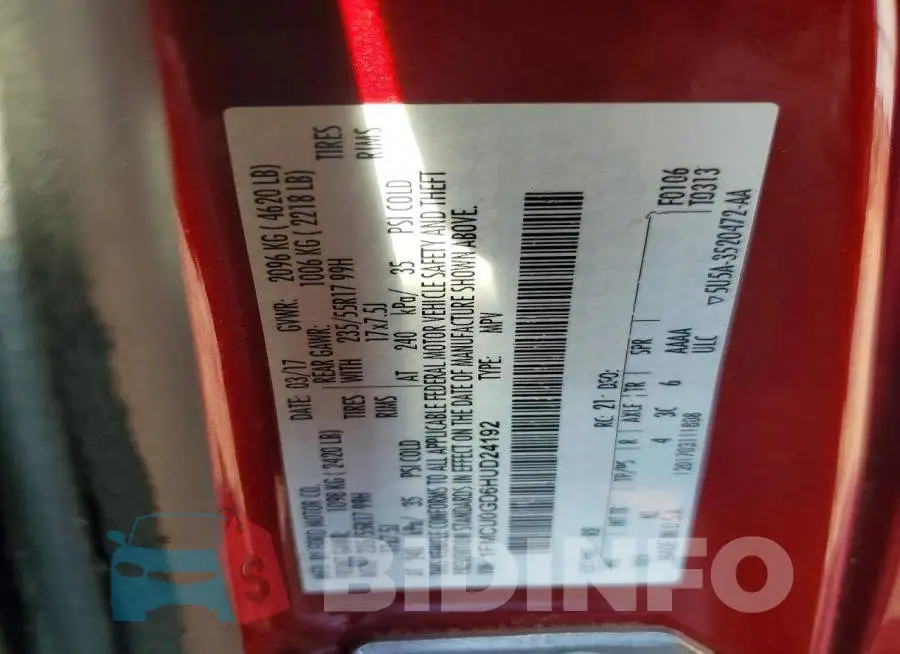 1FMCU0GD6HUD24192 Photo# 14