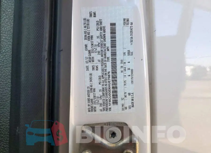 1FMCU0GD6HUE76876 Photo# 12