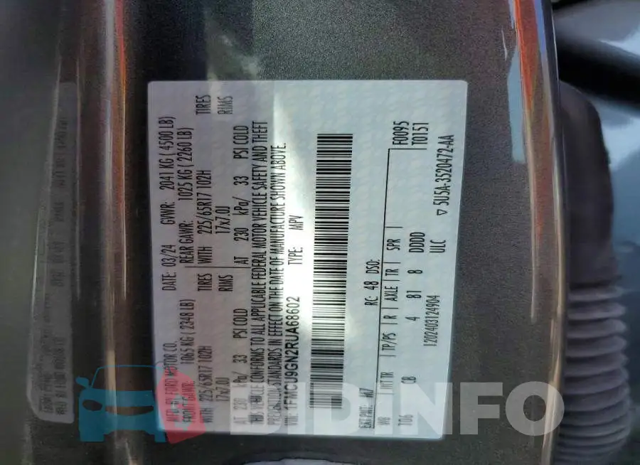1FMCU9GN2RUA68602 Photo# 13