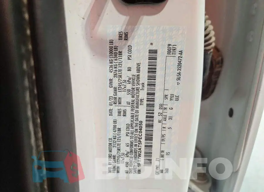 1FT7W2AT5PEC04050 Photo# 12