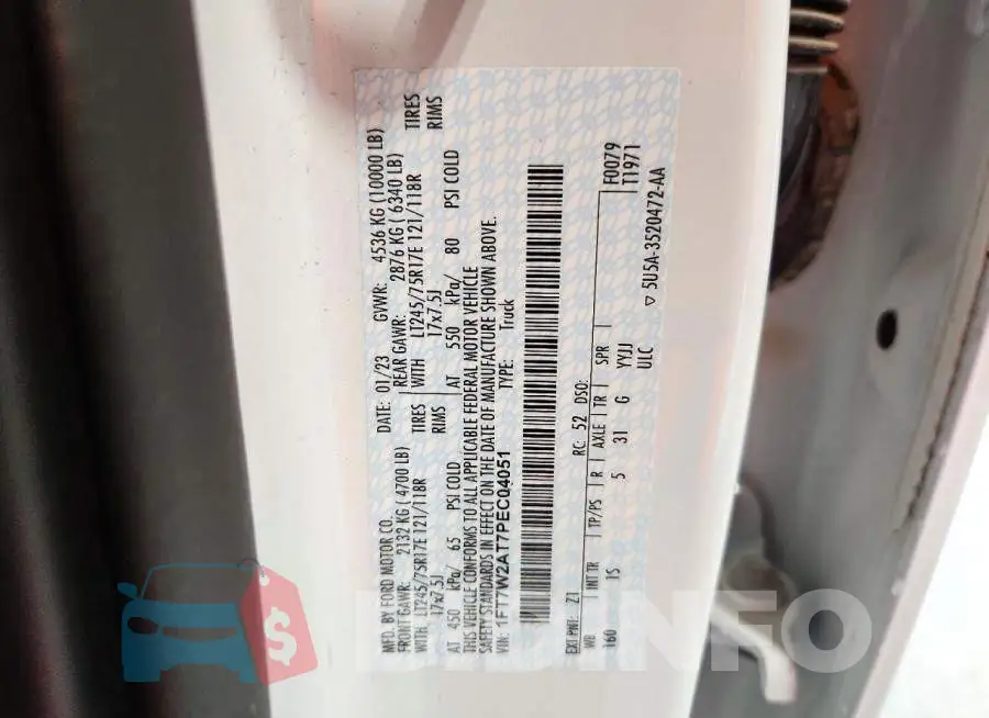 1FT7W2AT7PEC04051 Photo# 12