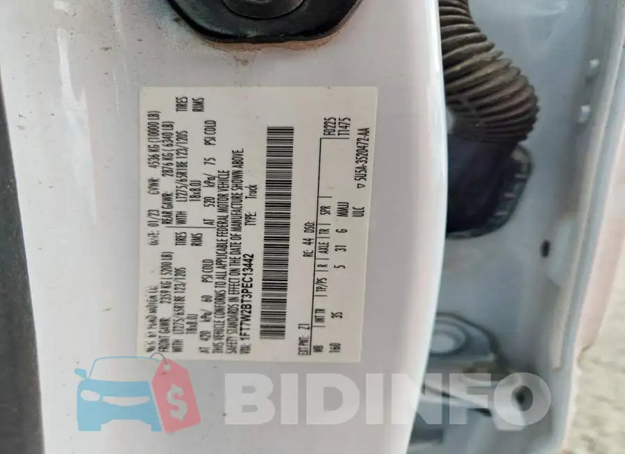 1FT7W2BT3PEC13442 Photo# 12