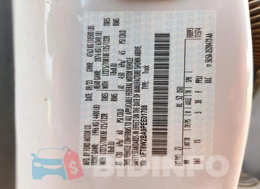 1FT8W2BA9PEE01708 Photo# 12