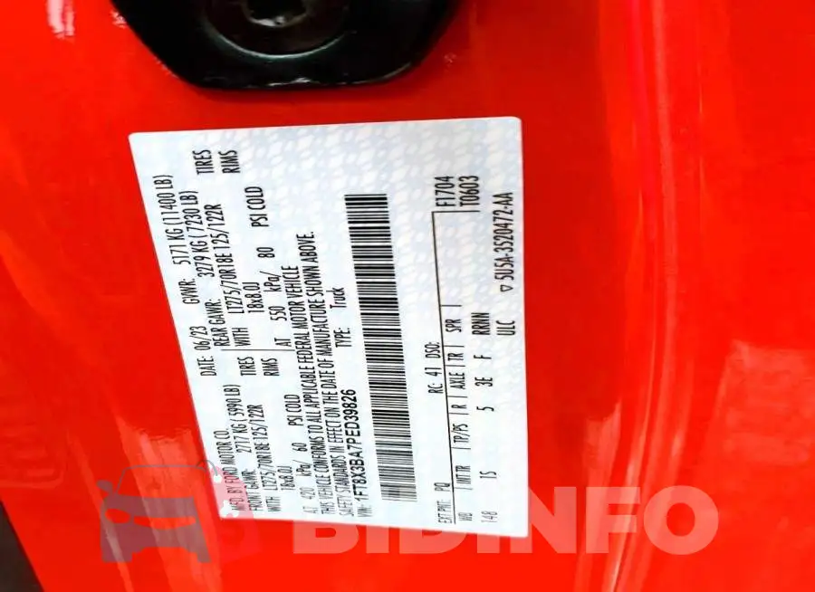1FT8X3BA7PED39826 Photo# 12