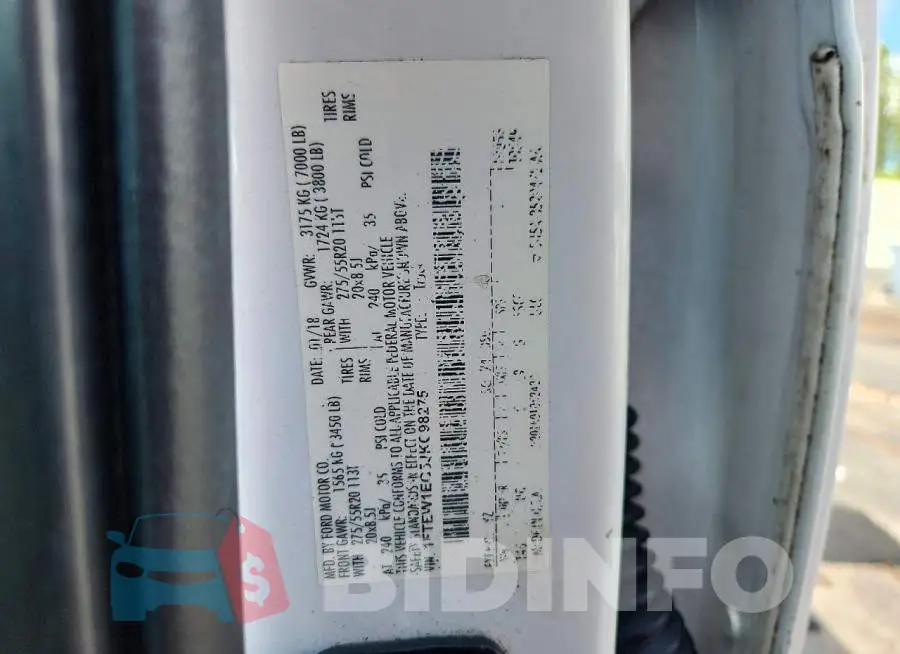 1FTEW1EG5JKC98275 Photo# 12