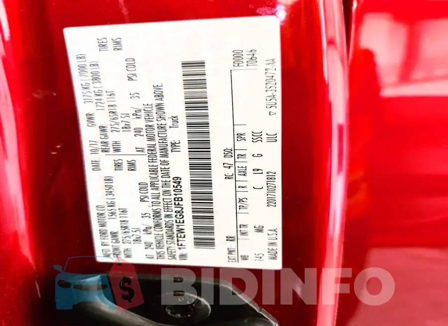 1FTEW1EG8JFB10549 Photo# 12