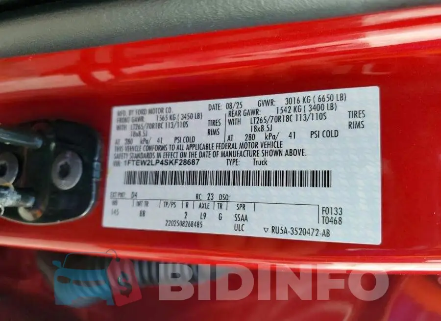 1FTEW2LP4SKF28687 Photo# 12