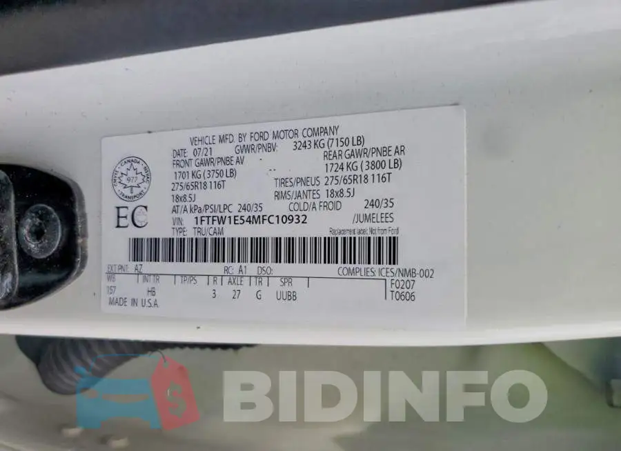 1FTFW1E54MFC10932 Photo# 12