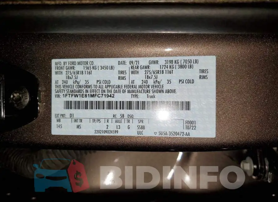 1FTFW1E81MFC71942 Photo# 12