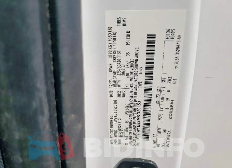 1FTFW1E82MKD20153 Photo# 13