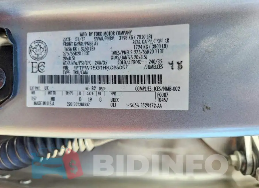 1FTFW1EG1HKC68057 Photo# 12