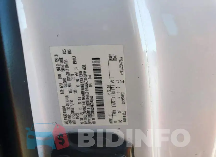1FTFX1E55KKD84560 Photo# 12