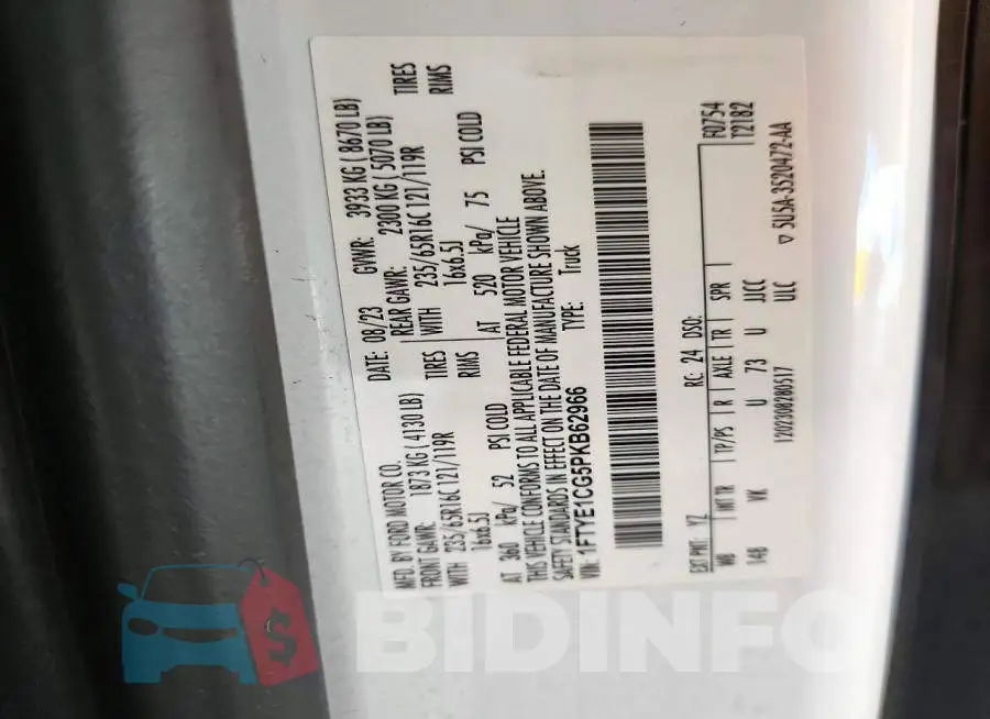 1FTYE1CG5PKB62966 Photo# 13